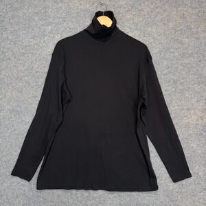 James Pringle Turtleneck Long Sleeve Shirt Mens XL Extra Large Black Knit NEW